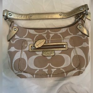 Gold Color Coach Purse